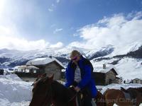 Alan on a horse in Livigno
