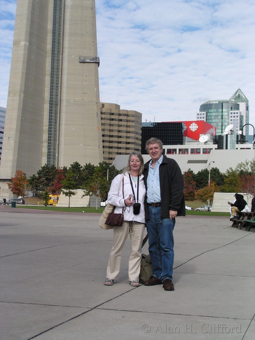 Margaret and Alan and the CN tower, Toronto