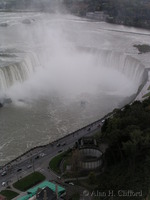 Waterfall from the skylon tower, Niagara