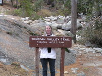 Margaret on the Tokopah valley trail