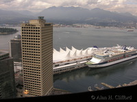 Canada Place viewed from the Harbour Centre, Vancouver