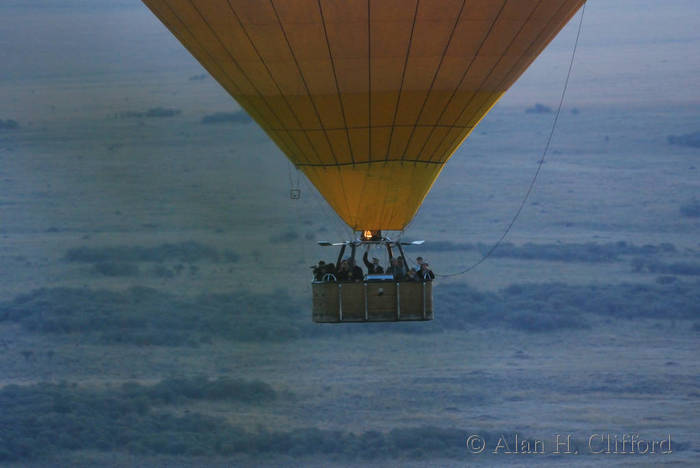 Balloon seen from our room at the Mara Serena