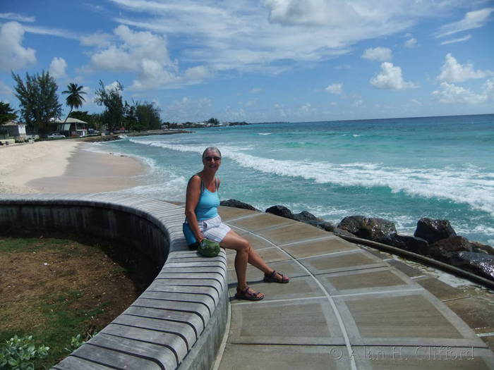 Margaret on the boardwalk