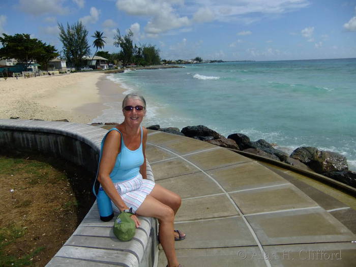 Margaret on the boardwalk