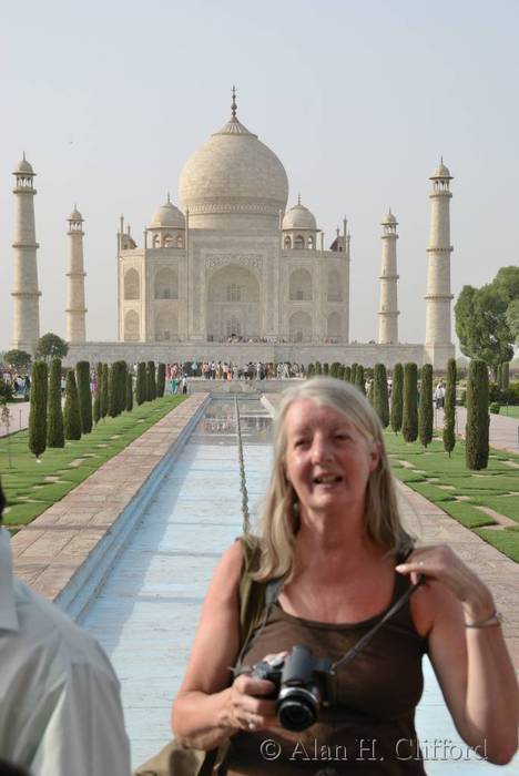 Margaret at the Taj Mahal