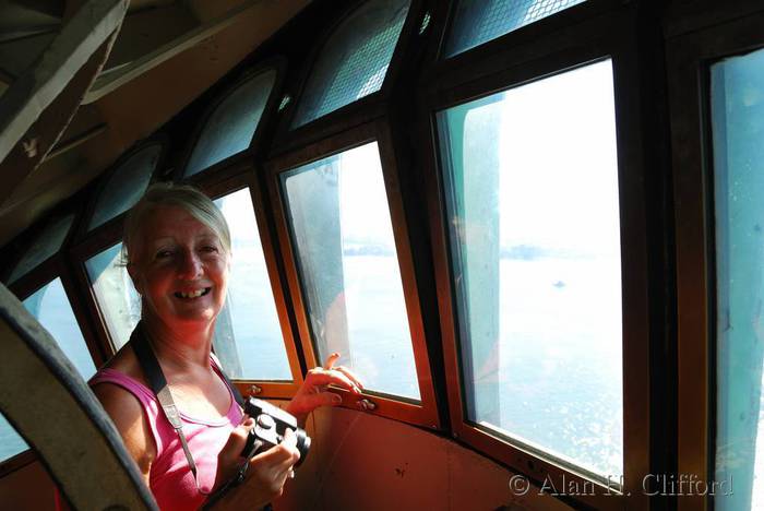 Margaret in the crown of the Statue of Liberty