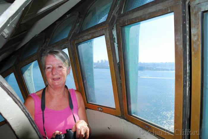 Margaret in the crown of the Statue of Liberty