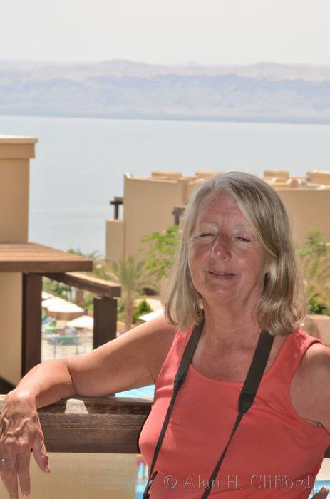 Margaret at the Dead Sea Holiday Inn