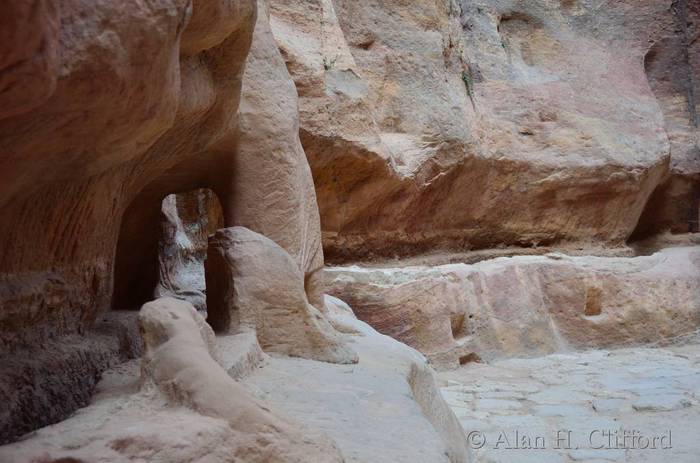 Water channel along the Siq