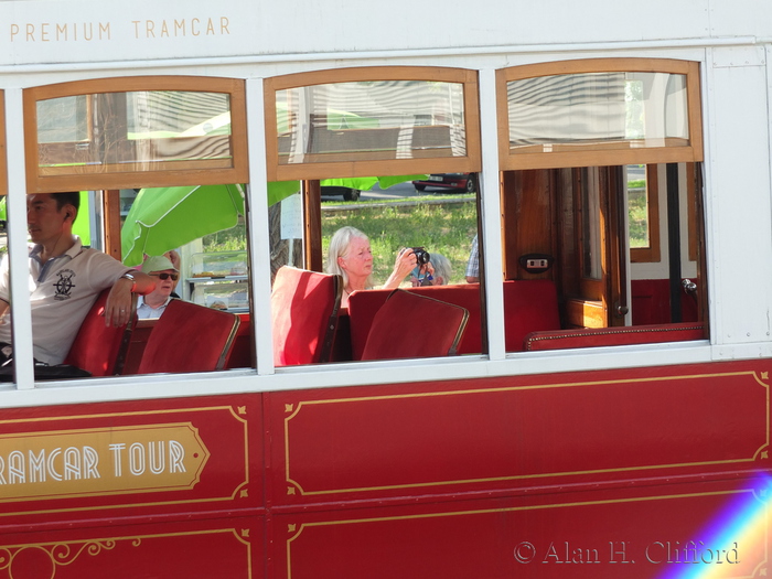 Tram at the Prazeres Cemetery