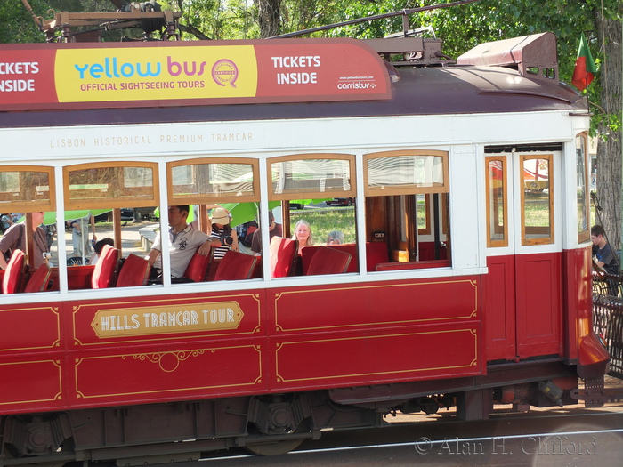 Tram at the Prazeres Cemetery