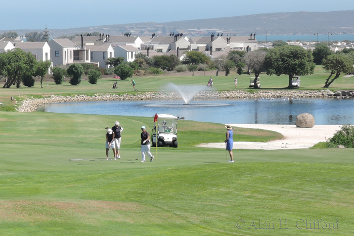 Margaret on the 18th at Langebaan